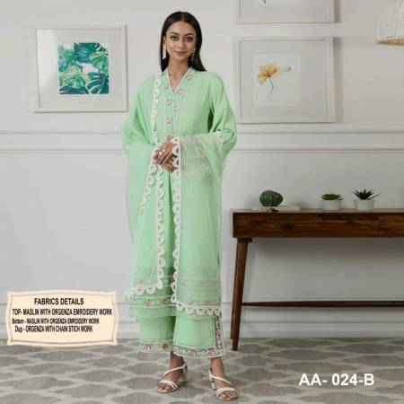 Aarsh 024 Embroidery Work Pakistani Suits Catalog